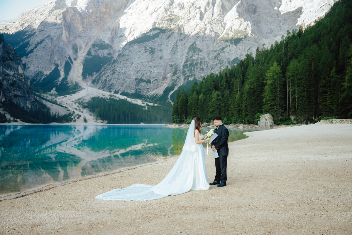 lago di Braies, Dolomiten Hochzeit-wedding
